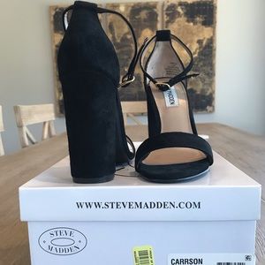 Steve Madden Carrson black suede heels